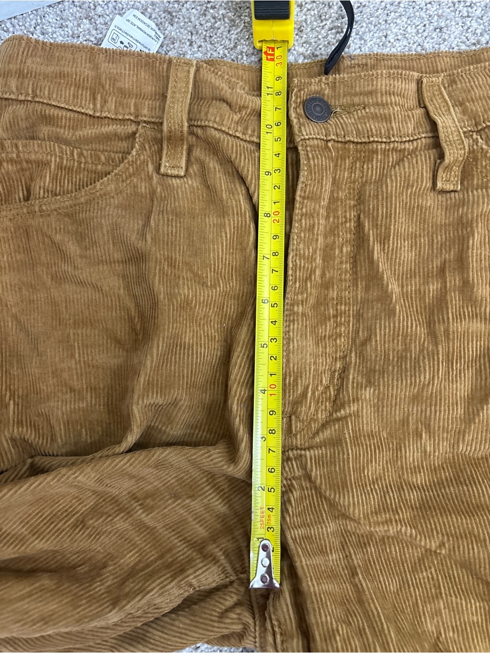 Levi's ‘94 Baggy Corduroy Pants Women's Size 28 Brown Cotton High Rise Straight - Picture 7 of 11